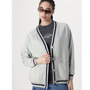 GAP Vintage-Look Soft Oversized Varsity Cardigan, Button Down, Women's Size X